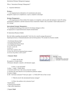 International Strategic Management Lecture Notes 1-7