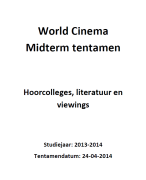 Samenvatting World Cinema (Deel 1)