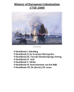 History of European Colonization 1750-2000
