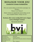 Examenstof/ Samenvatting Biologie voor jou  Mavo leerjaar 4 Thema 1 tot en met 8