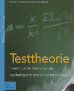 Complete samenvatting van het boek Testtheorie van Drenth en Sijtsma incl. alle tentamenstof