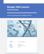 Biologie VWO samenvatting
