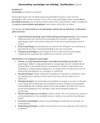 Psychologie een inleiding samenvatting hoofdstuk 1, 2 en 4.