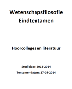 Samenvatting Wetenschapsfilosofie voor Geesteswetenschappen (Deel 2)