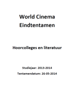 Samenvatting World Cinema (Deel 2)