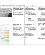 Beknopt overzicht tests Klinische psychodiagnostiek met practicum - SV 2019-2020