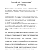 Essay vak Engels: Intended racism in reclames