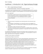 Organisatiepsychologie - samenvatting