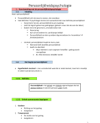 Persoonlijkheidspsychologie volledige samenvatting