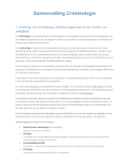 Samenvatting Criminologie, minor: werken in het gedwongen kader