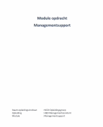 Moduleopdracht Managementsupport NCOI