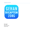 Intergratieve toets tentamenverslag gehandicaptenzorg 