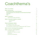 Samenvatting vak Coachthema's s, gebaseerd op Werkcolleges en reader, inclusief oefentoetsen en link naar prezi