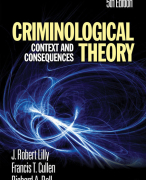 Aantekeningen Hoorcollege Theoretische Criminologie Criminological Theory; Context and Consequences