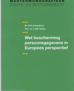 Samenvatting Wet bescherming persoonsgegevens in Europees perspectief