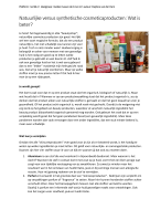 Blog: Natuurlijke versus synthetische cosmeticaproducten: Wat is beter?