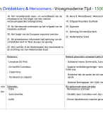  Kenmerkende Aspecten Samenvatting - V-Tijdvak 5 - tijd van Ontdekkers & Hervormers - Vroegmoderne Tijd - 1500 - 1600
