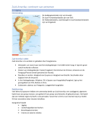 Samenvatting: Zuid-Amerika. De Geo, vwo (Examenstof: H1, H2 en H3)