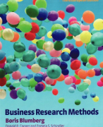 Summary Business Research Methods