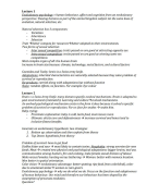 Summary of lectures for Evolutionary Psychology