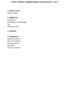 Samenvatting Event toolbox les 6 KDG EPM1 (aantekeningen + theorie ppt)