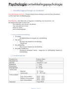 Ontwikkelingspsychologie 2de jaar voedings en dieetkunde