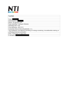 NTI Beroepsopdracht Gezondheidsbevordering en Leefstijl