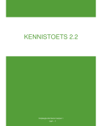 Kennistoets 2.2 Samenvatting