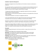 Hoofdstuk 1,2,3,4&6 - Procesmanagment (Operations Management - Slack - 8e editie)