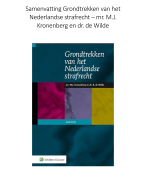 Samenvatting Grondtrekken van het Nederlandse strafrecht (strafrecht B1 Radboud Universiteit)