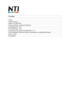 NTI tentamenopdracht Internationaal diëtistisch onderzoek