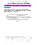 Samenvatting gedragsverandering vanuit een gezondheidspsychologisch perspectief 