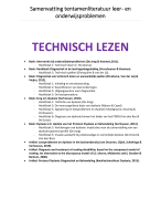Samenvatting tentamenliteratuur leer- en onderwijsproblemen, onderwerp TECHNISCH LEZEN, pre-master Orthopedagogiek, SPO Groningen