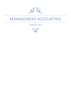 Samenvatting | Management Accounting (Thema's in Management Accounting) H1 t/m H8 | Bedrijfskunde RUG