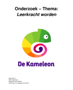 Onderzoek - thema leraar worden