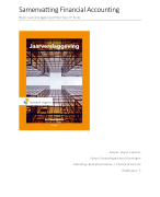 Samenvatting Financial Accounting - FA - Jaarverslaggeving