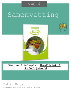 Samenvatting: Nectar biologie: Hoofdstuk 7; Erfelijkheid (VWO 4)