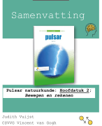 Samenvatting: Pulsar natuurkunde: Hoofdstuk 2; Bewegen en rekenen (VWO 4)