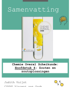 Samenvatting: Chemie Overal Scheikunde: Hoofdstuk 4; Zouten en zoutoplossingen (VWO 4)