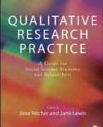 Summary Qualitative research practice by Ritchie and Lewis 