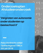 Onderzoeksopzet pabo voorbeeld zelfstandigheid