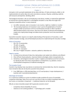 Summary of ''Strategic Management of Technological Innovation'' by Schilling, M. (2019), 6th ed.