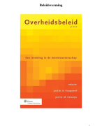 --- Samenvatting Beleidsvorming ---