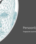 PowerPoint: Persoonlijkheidsleer hoofdstuk historie 