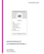 Beroepsproduct levensbeschouwing 3 pabo Inholland 3.2