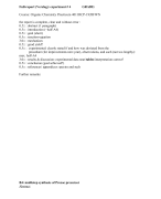 Organic Chemistry practical Full - report (verslag): B4: multistep synthesis of Prozac precursor