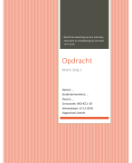 Opdracht Minor/keuzecursus Kind in Zorg 1 (beoordeling: 10!) HBO-V