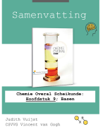 Samenvatting: Chemie Overal Scheikunde: Hoofdstuk 9 t/m 14 (VWO 5)