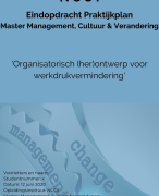 Praktijkplan toegepaste organisatiekunde NCOI Masterclass verminderen werkdruk school