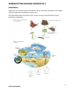 SAMENVATTING BIOLOGIE 4 HAVO HOOFDSTUK 1 PARAGRAAF 1 T/M 6